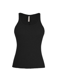 Rib Tank Top Black