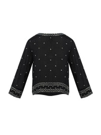 Giselle beaded black top - ghost back view