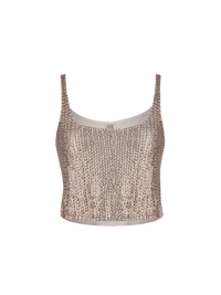 Hornet Beaded Top in Blush color - ghost front view