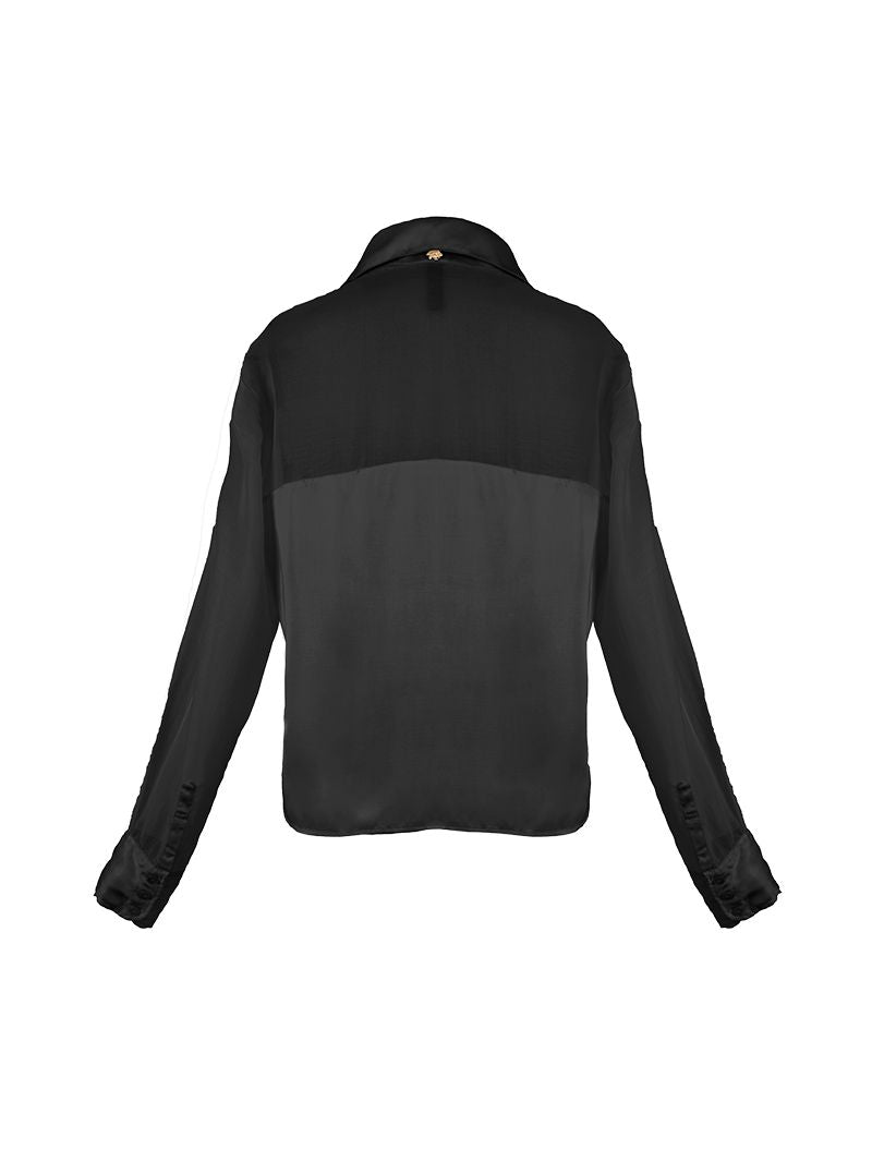 Josie top in black - ghost back view