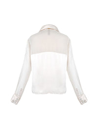 Josie top in vanilla - ghost back view