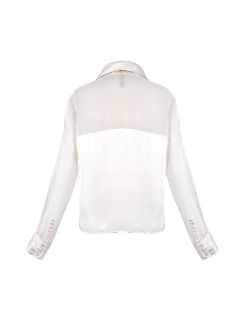 Josie top in vanilla - ghost back view
