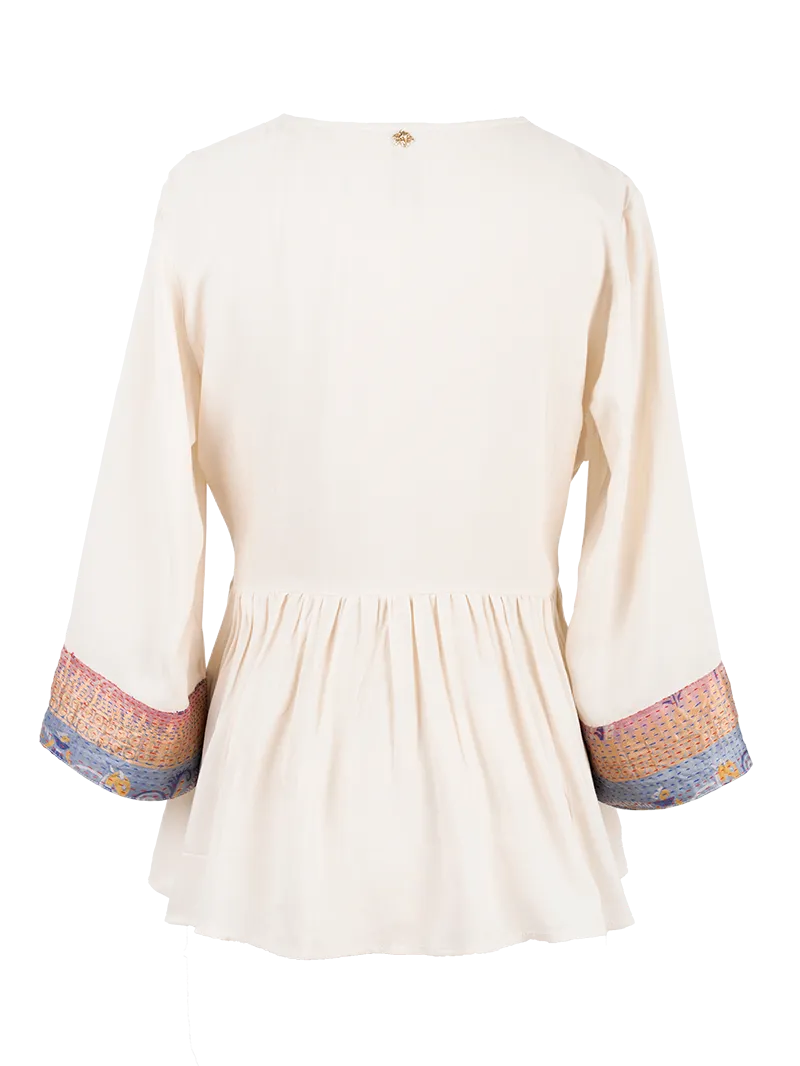 Kali tunic top - ghost back view