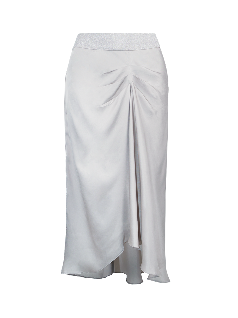Alya Midi Skirt Light Grey