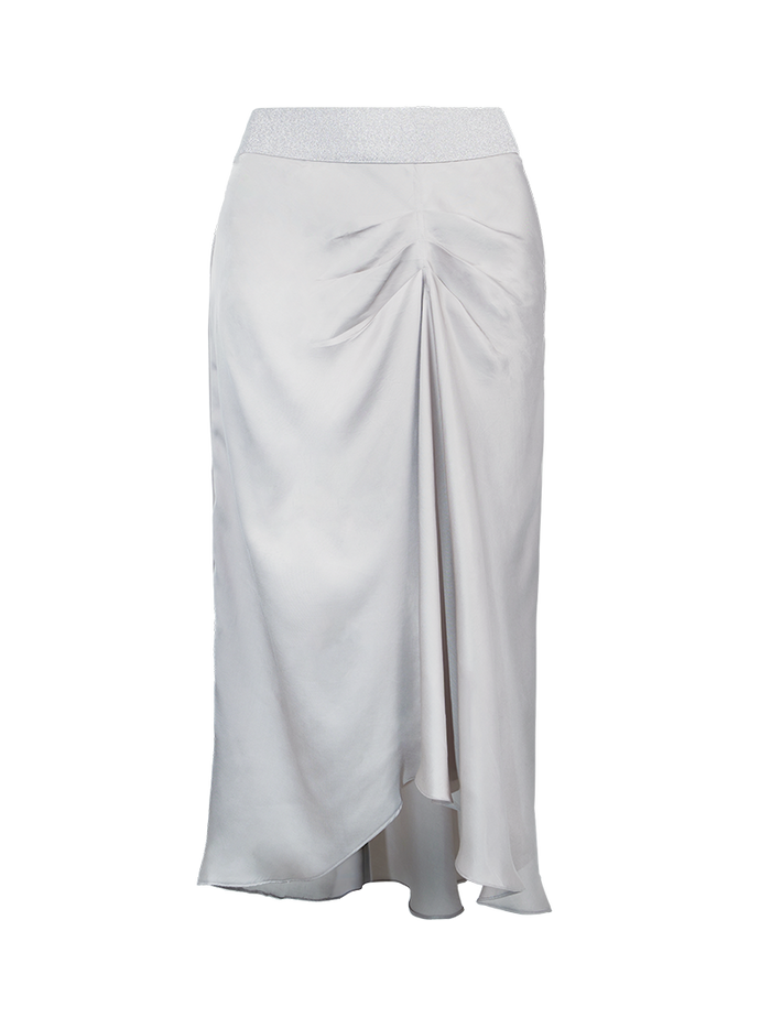 Alya Midi Skirt Light Grey