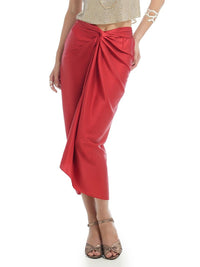 Shakti Midi Skirt Red