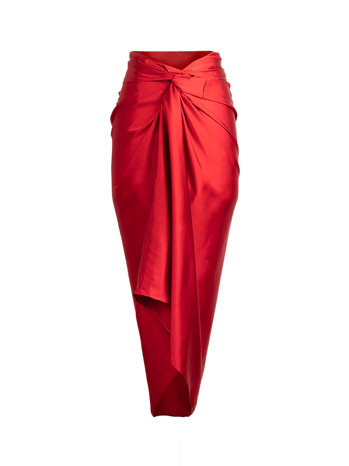 Shakti Midi Skirt Red