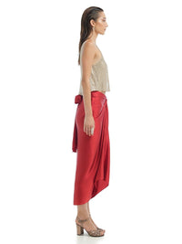 Shakti Midi Skirt Red