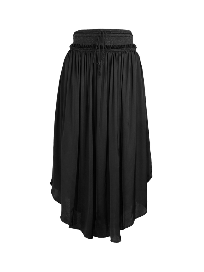 Alina black midi skirt - ghost front view
