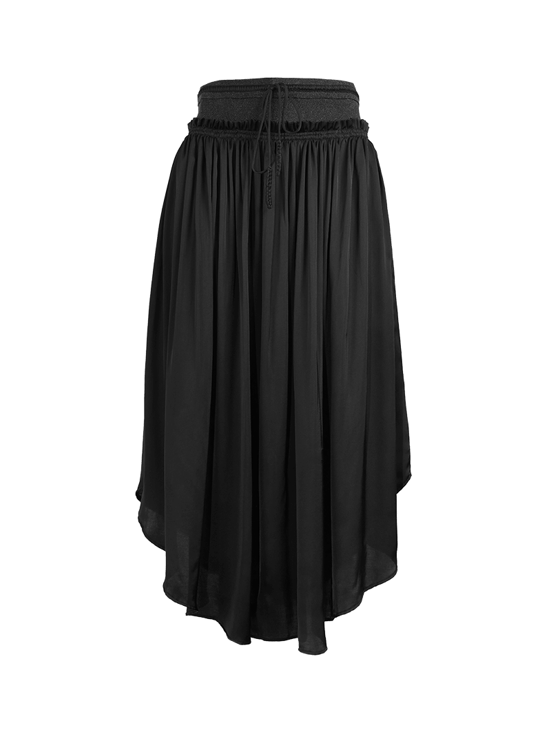 Alina black midi skirt - ghost front view