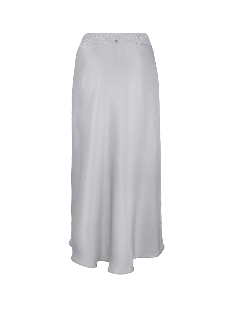 Alya midi skirt in light grey - ghost back view