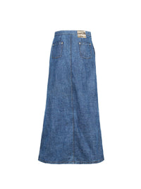 Kourt maxi denim skirt - ghost back view