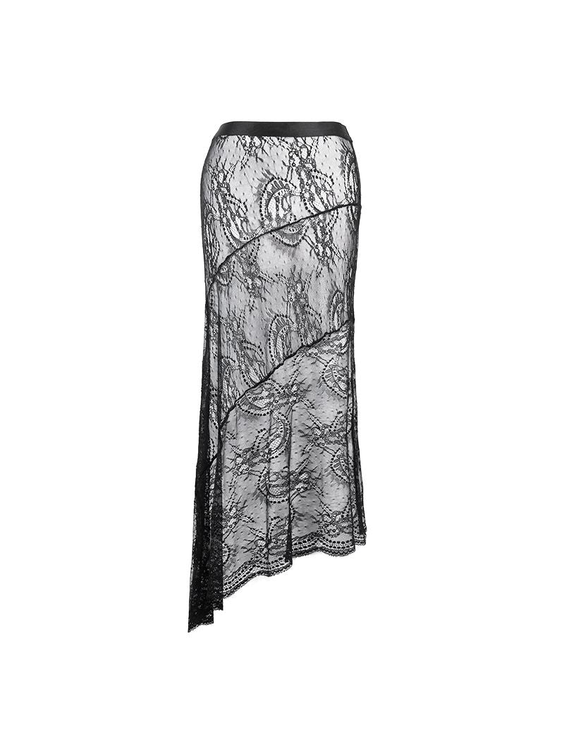 Vesta lace skirt black - ghost front view