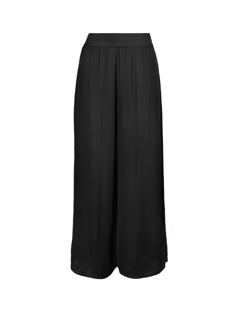 Nova wide leg black pants - ghost front view