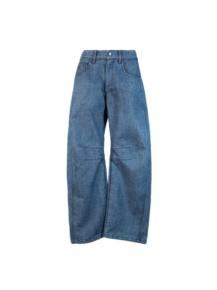 Snap Jeans Pants - Ghost Front View