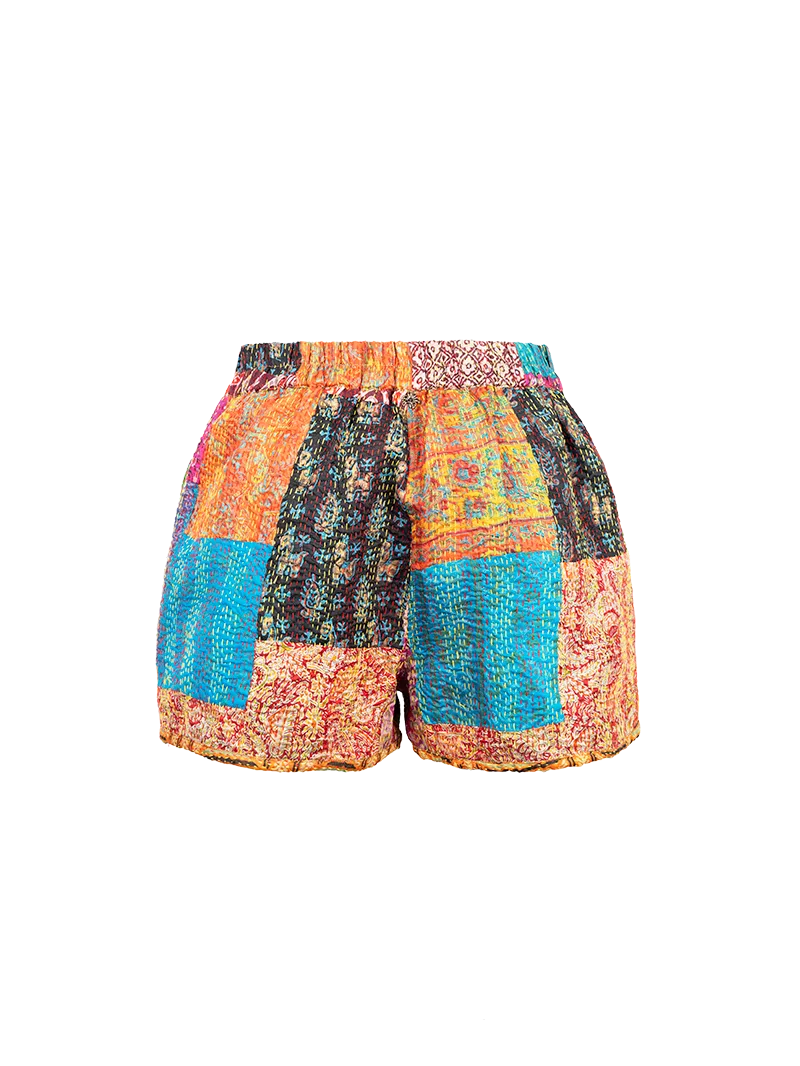 Arya patchwork shorts - ghost back view