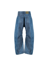 Snap Jeans Pants - ghost back view, handcrafted in Lily Jean's atelier in Bali