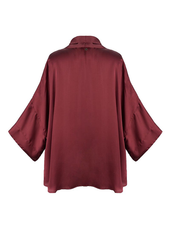 Isyana Short Kimono Wine