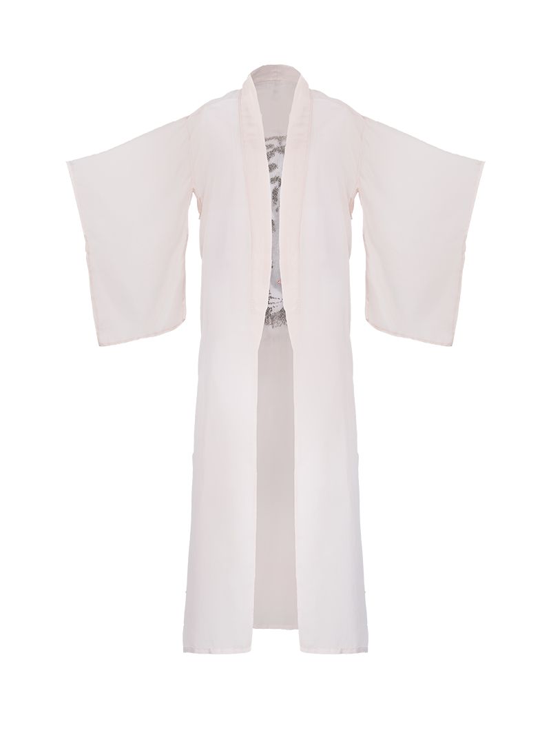 Adri TIger kimono in blush color - ghost front view