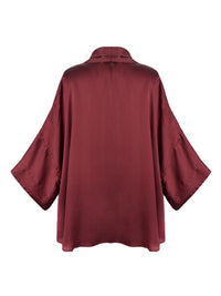 Isyana Kimono in Wine color - ghost back view