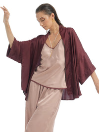 Isyana Short Kimono Wine