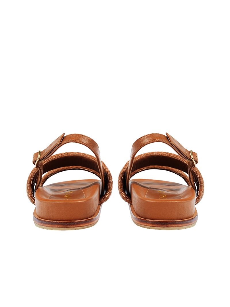 Charlie Flats in Caramel - back view