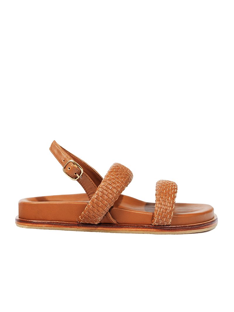 Charlie Flats in Caramel - side view