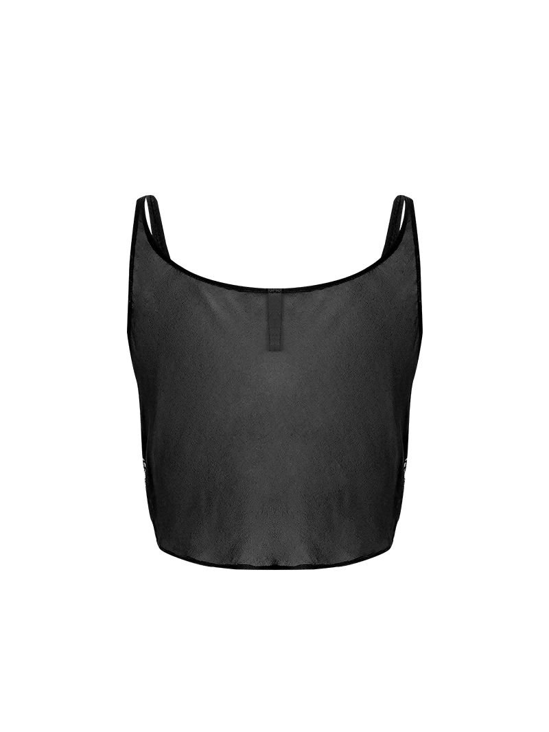 Hornet Beaded Top Black - ghost back view