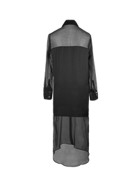 Josie shirt dress in black - ghost back view