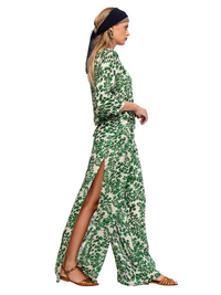 Wrap Pants in Fern Print