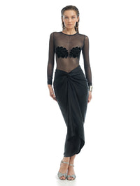 Shakti Midi Skirt Black