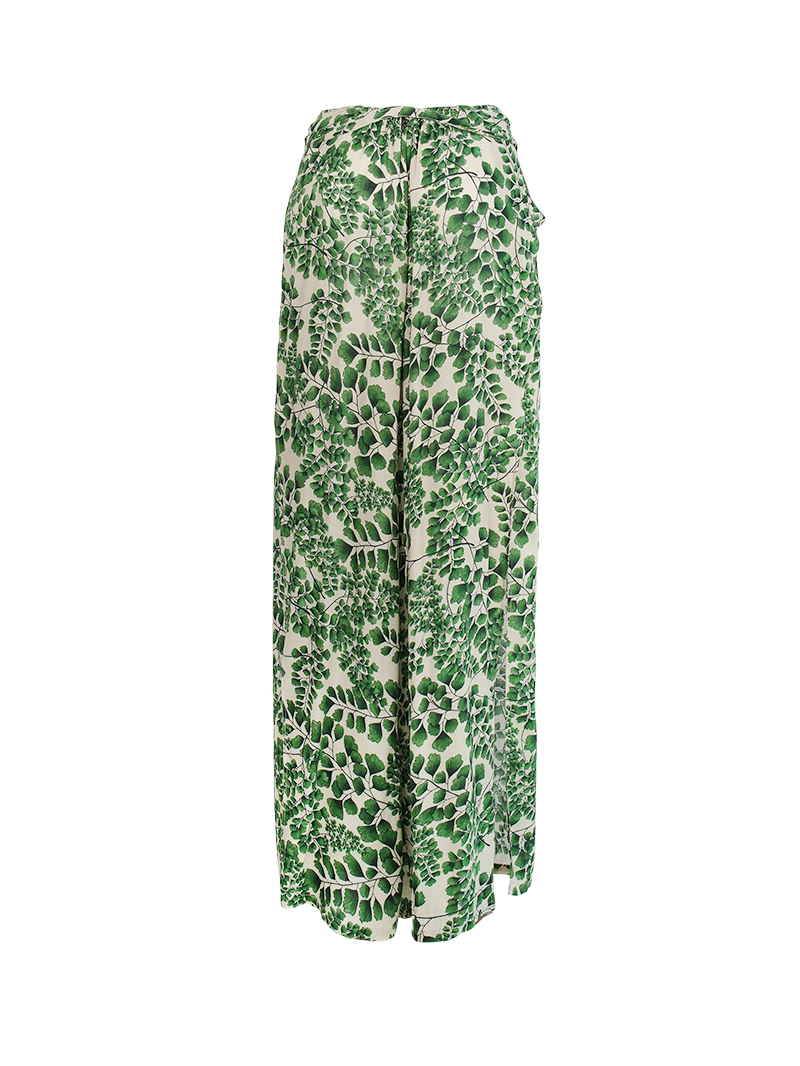 Wrap Pants in Fern Print