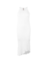 Freya Rib Midi Dress White