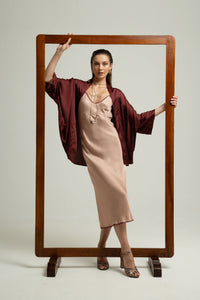 Melody Midi Dress Wood Rose