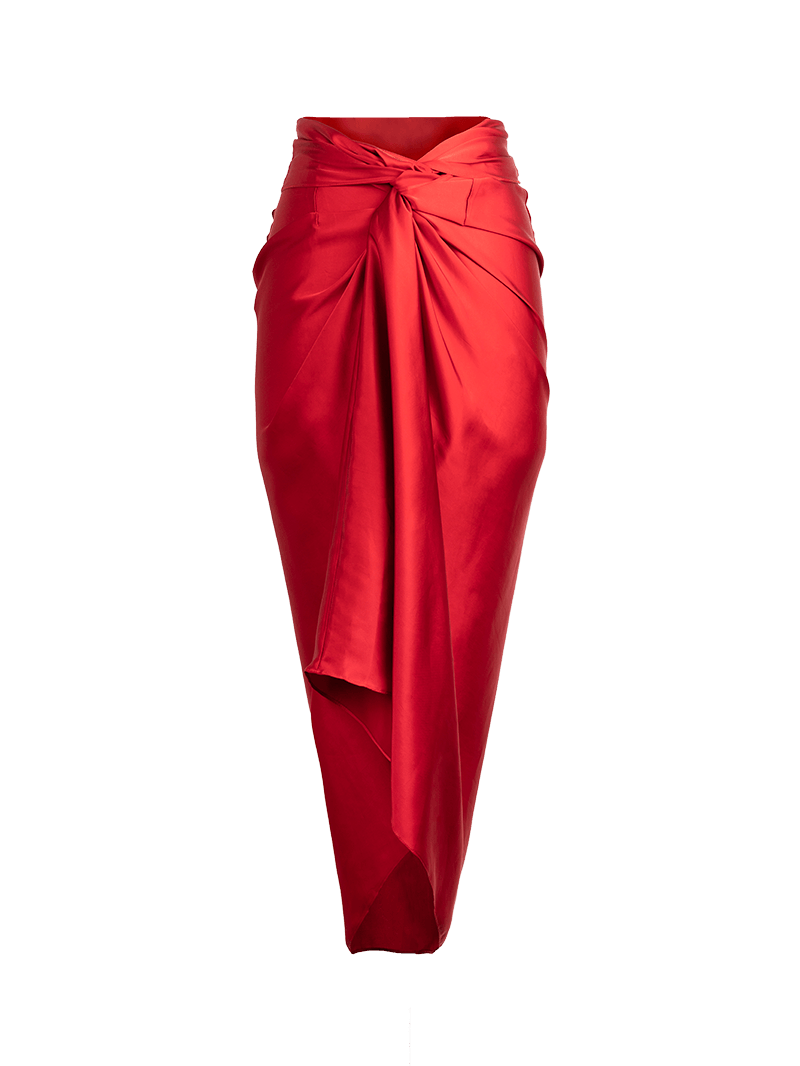 Shakti Midi Skirt in red - ghost front view