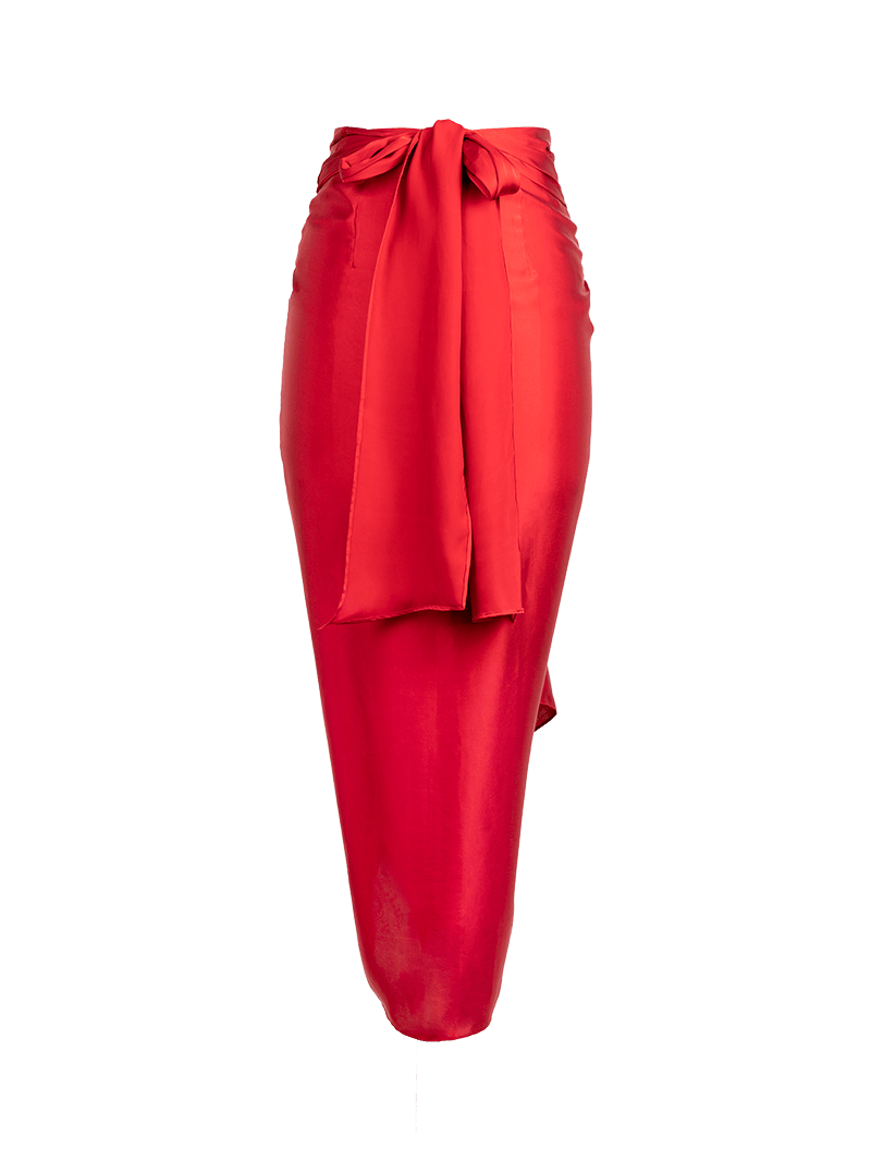 Shakti Midi Skirt in red - ghost back view