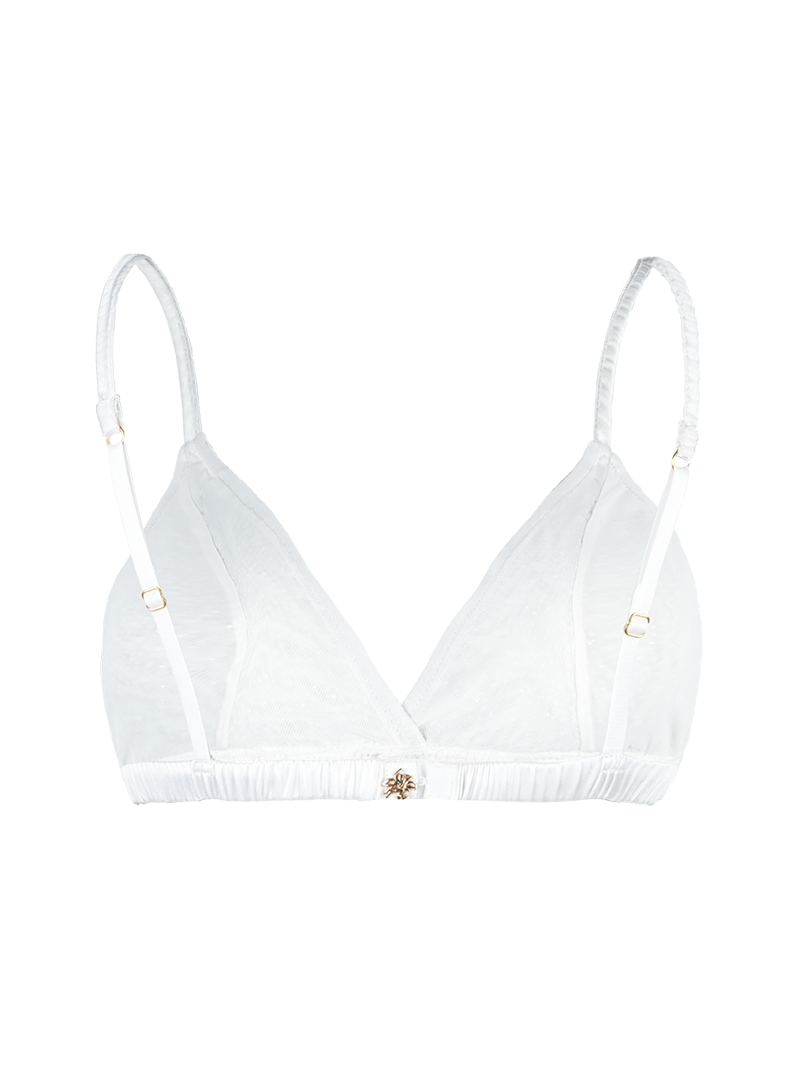 Alegra beaded bra in natural color - ghost back view