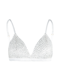 Alegra beaded bra in natural color - ghost front view