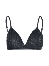 Alegra beaded bra in black - ghost front view