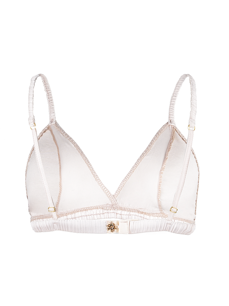 Alegra beaded bra in blush - ghost back view