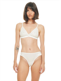 Alegra underwear in natural color, front view - worn by model