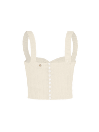 Alix Top in Vanilla color - ghost back view