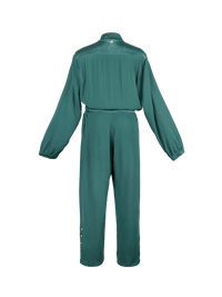 Berlin jumpsuit in pine green - ghost back view