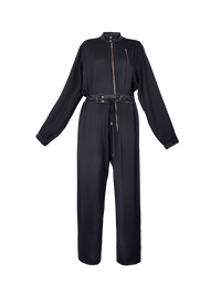 Berlin black jumpsuit - ghost front view