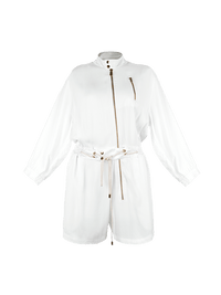 Berlin white playsuit - ghost front view