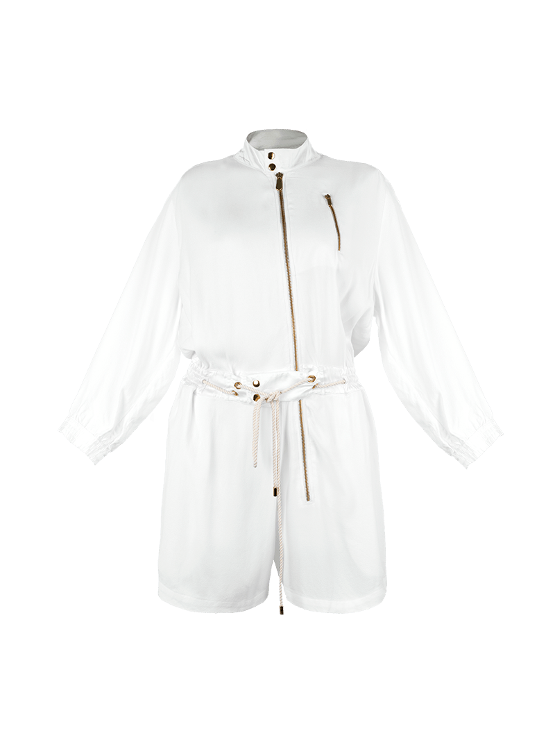 Berlin white playsuit - ghost front view