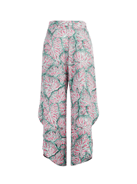 Dalia pants in caladium print - ghost front view