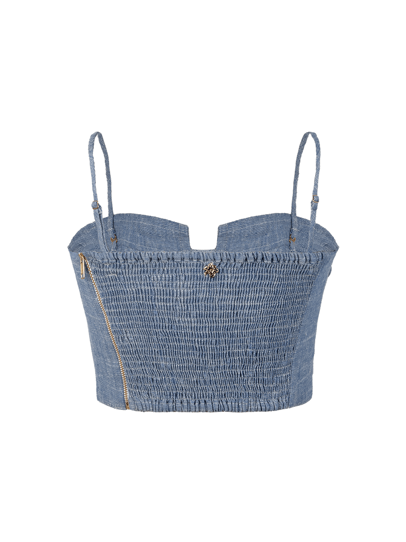 Didion bustier in light blue - ghost back view
