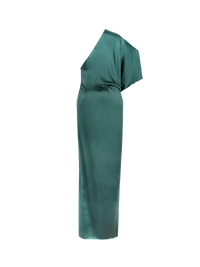 Ganesha maxi dress in pine green - ghost back view