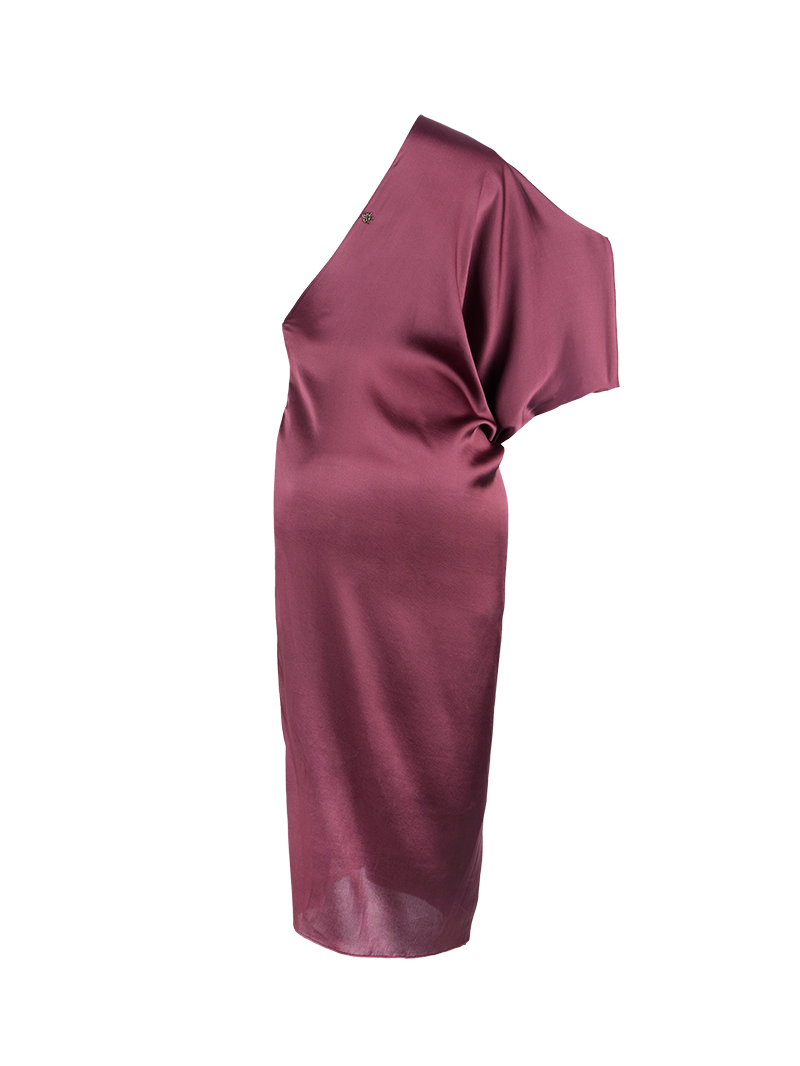 Ganesha midi dress in wine color - ghost back view